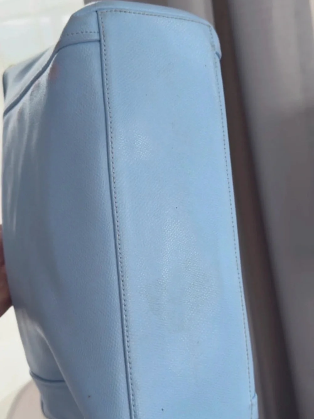 Coach Sky Blue Leather Tote with Gold Hardware (Project Bag)